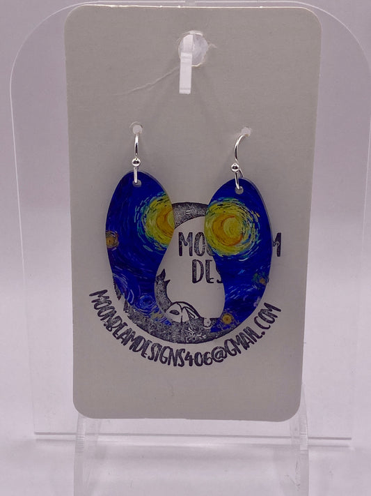 Starry night earring