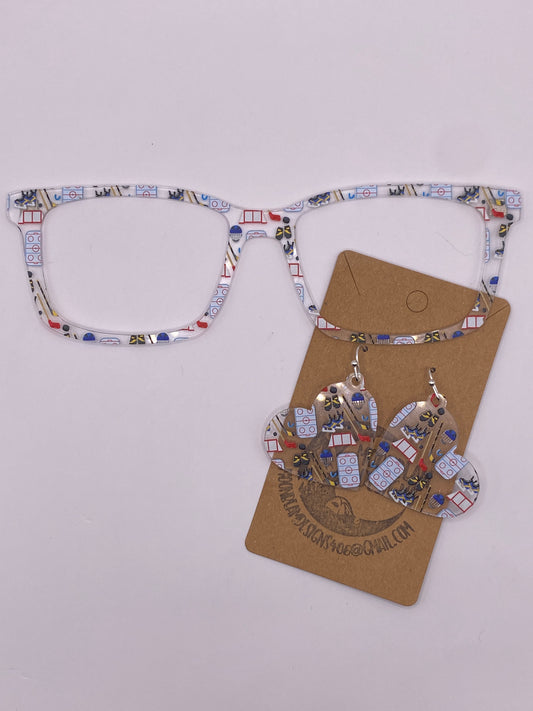 Hockey Topper With Earrings