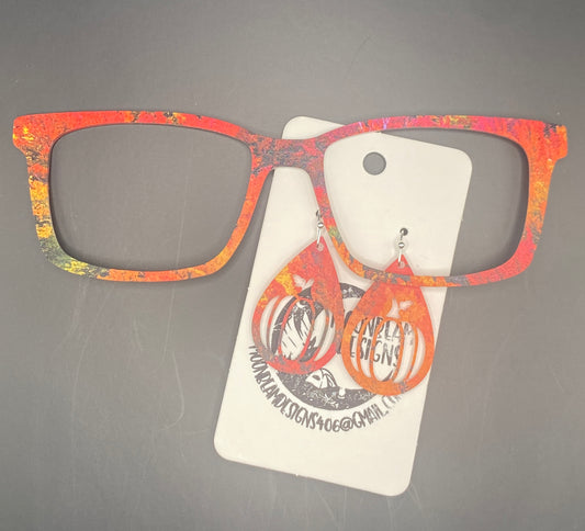 Fall foliage Topper With Earrings