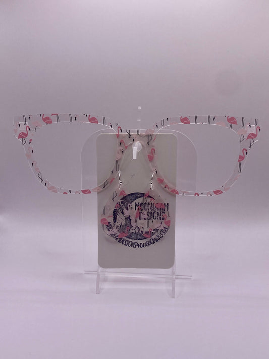 Flamingo topper with earrings