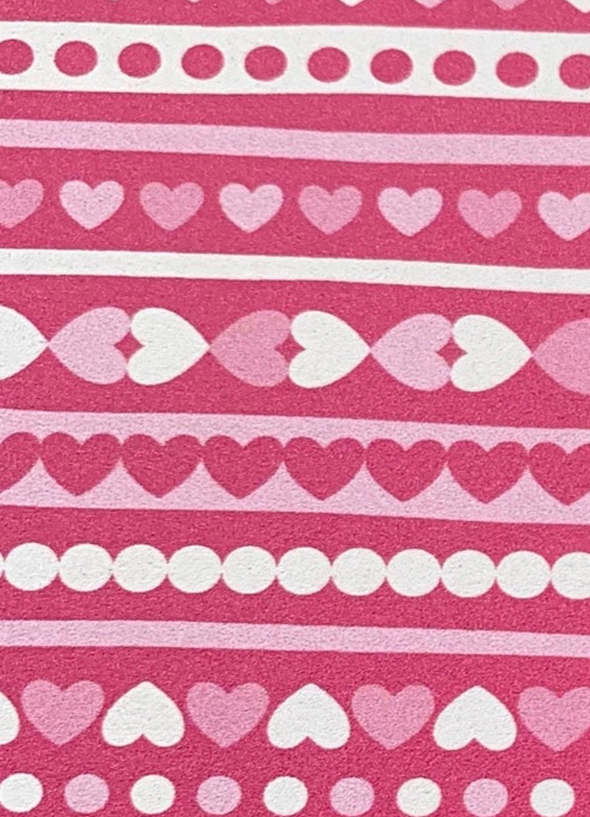 Heart stripes topper