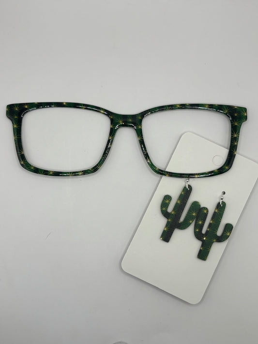 Cactus surface topper & earrings