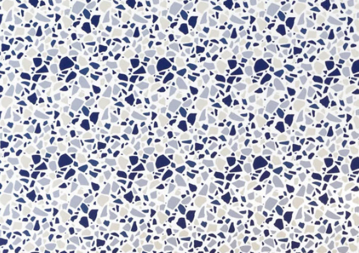 Blue Terrazzo topper (clear)