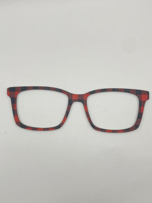 Red and black buffalo plaid topper