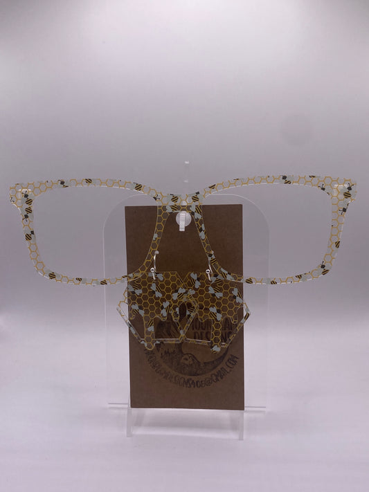 Bees Topper With Earrings (clear)