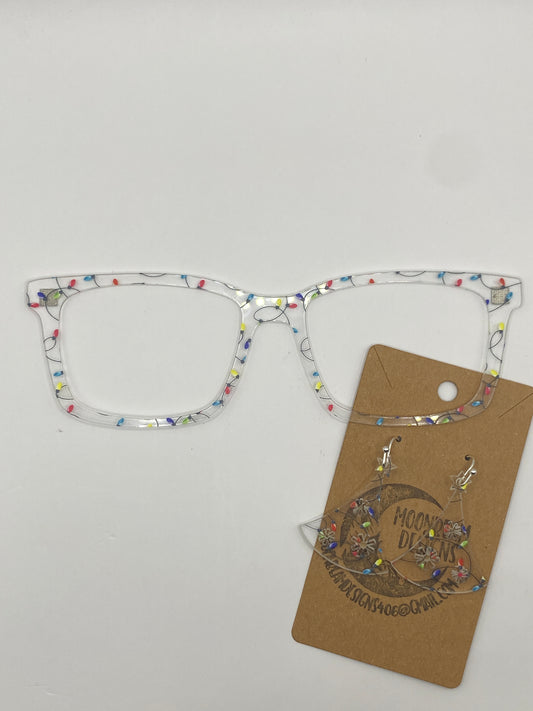 Christmas lights toppper w/earrings (clear)
