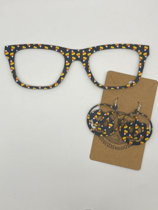 Candy corn toppper w/earrings
