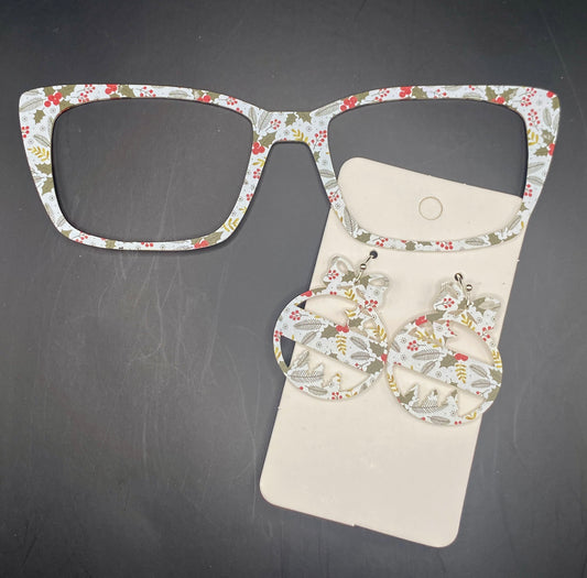 Evergreen & Berries topper with earrings