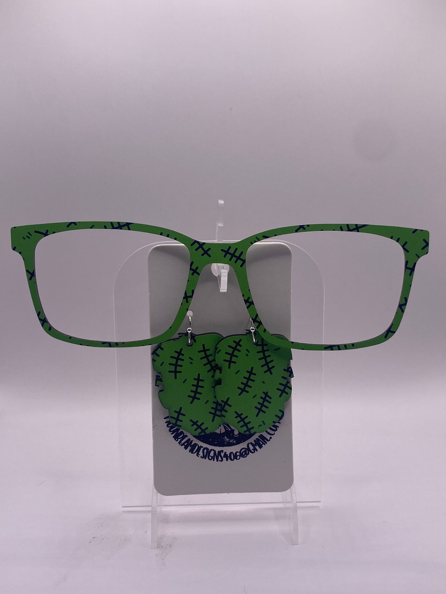 Frankenstein’s monster topper w earrings