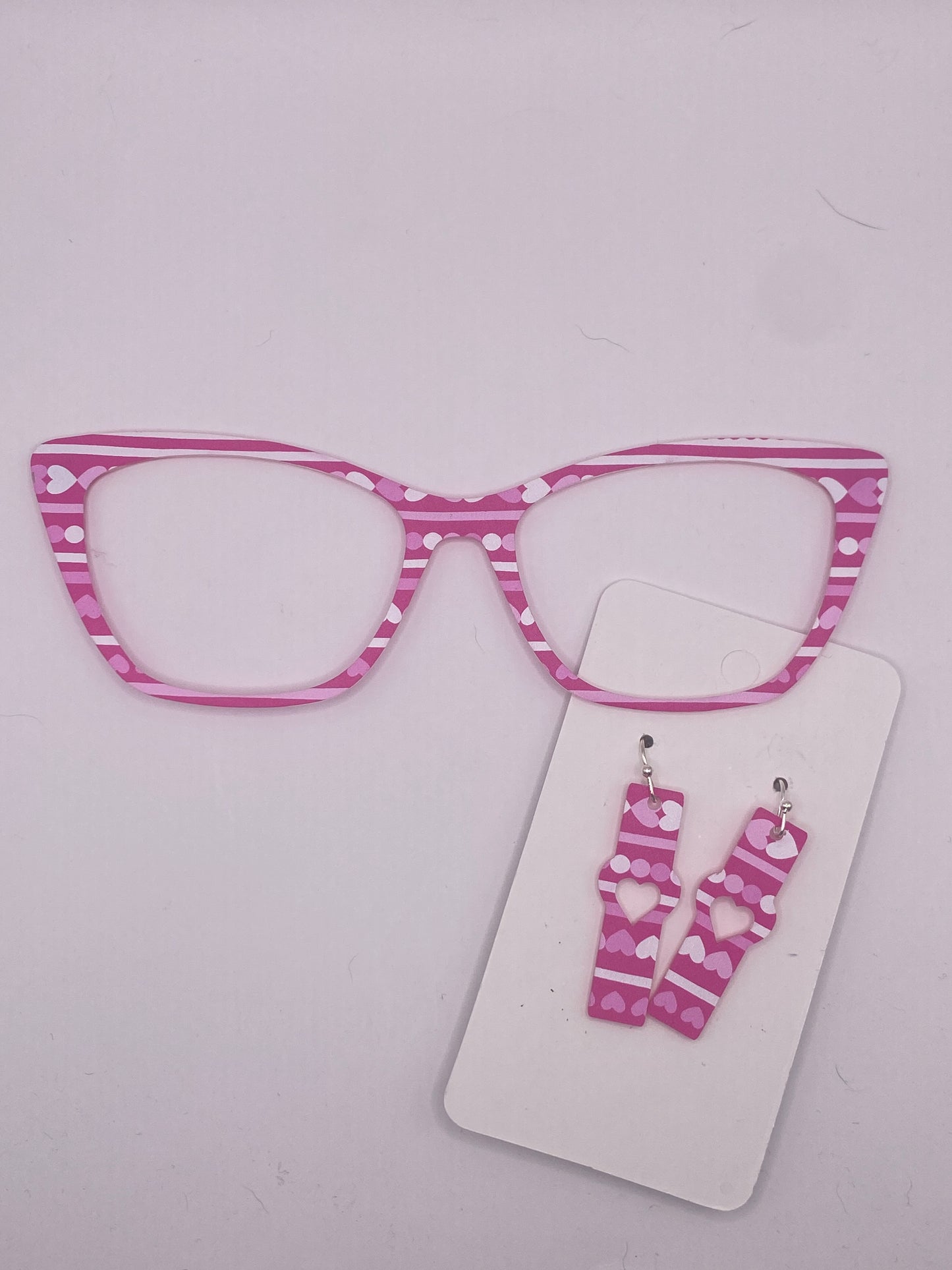 Heart stripes topper with earrings