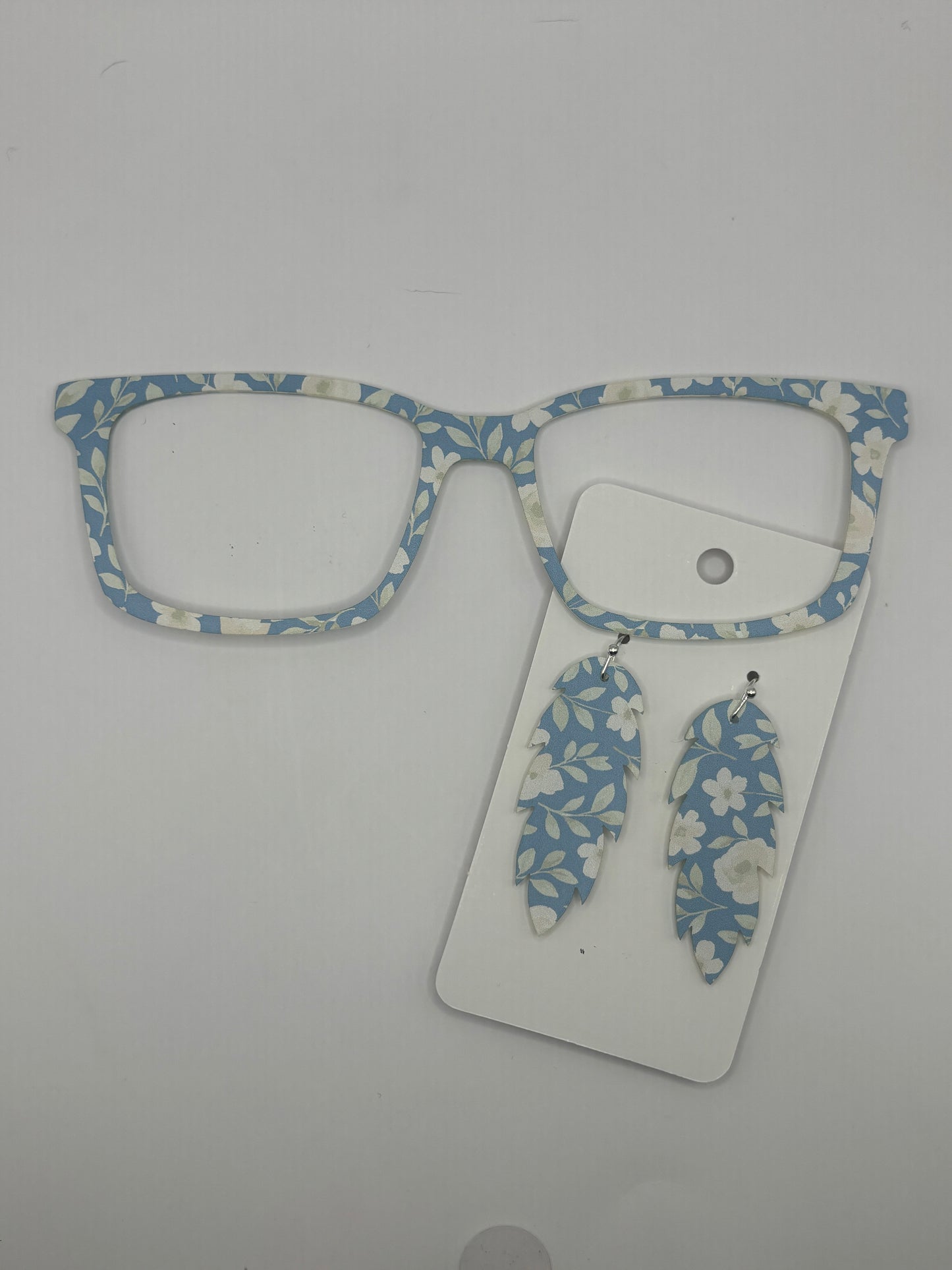 Hazy blue garden topper with earrings