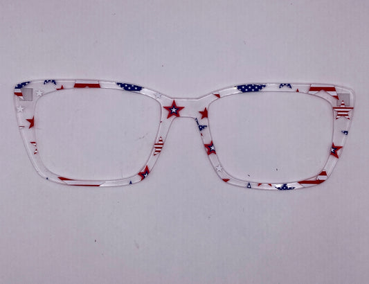 Patriotic stars Topper (clear)
