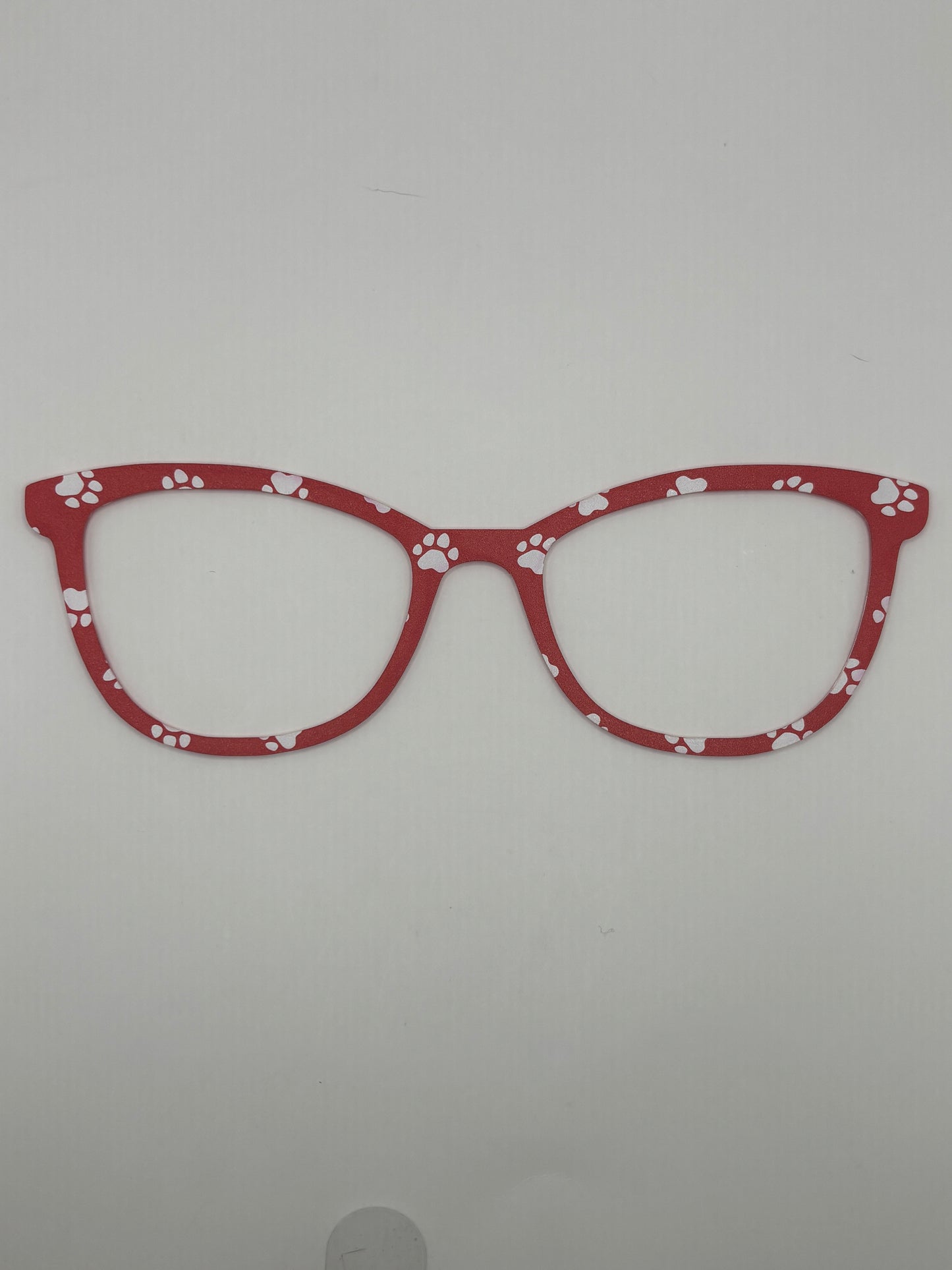 Red & white paw print topper