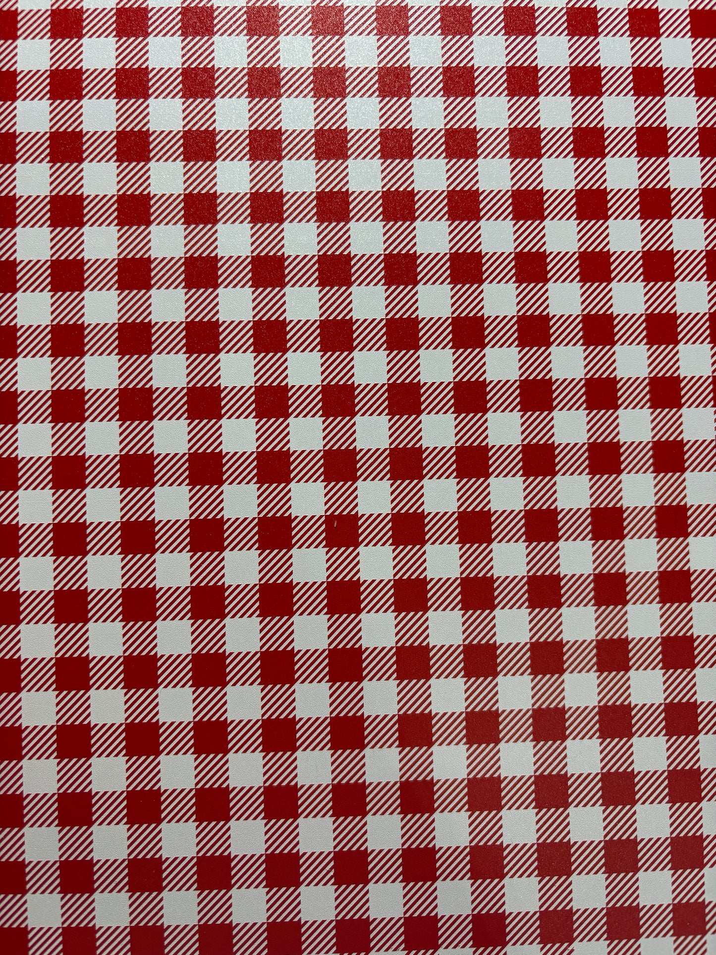 Red gingham topper with earrings