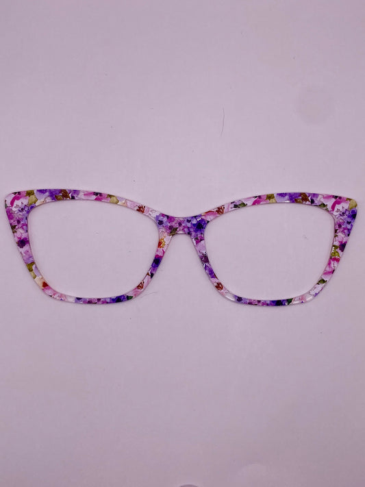 Pink and purple watercolor floral topper