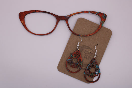 Sample of pattern on Ella with random designed earrings. 
