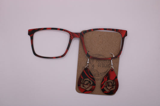 Rose Topper With Earrings