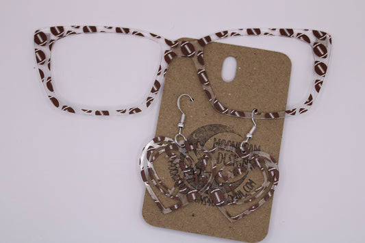 Football topper w/earrings (clear)