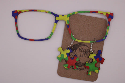 Autism Awareness Topper w/earrings