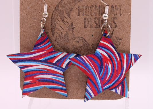 Patriotic Swirl Earrings