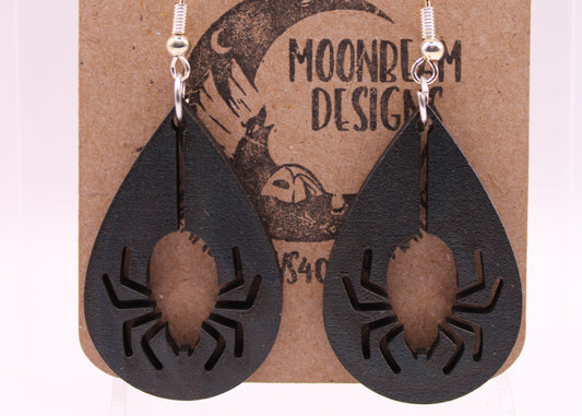 Black spider Earrings