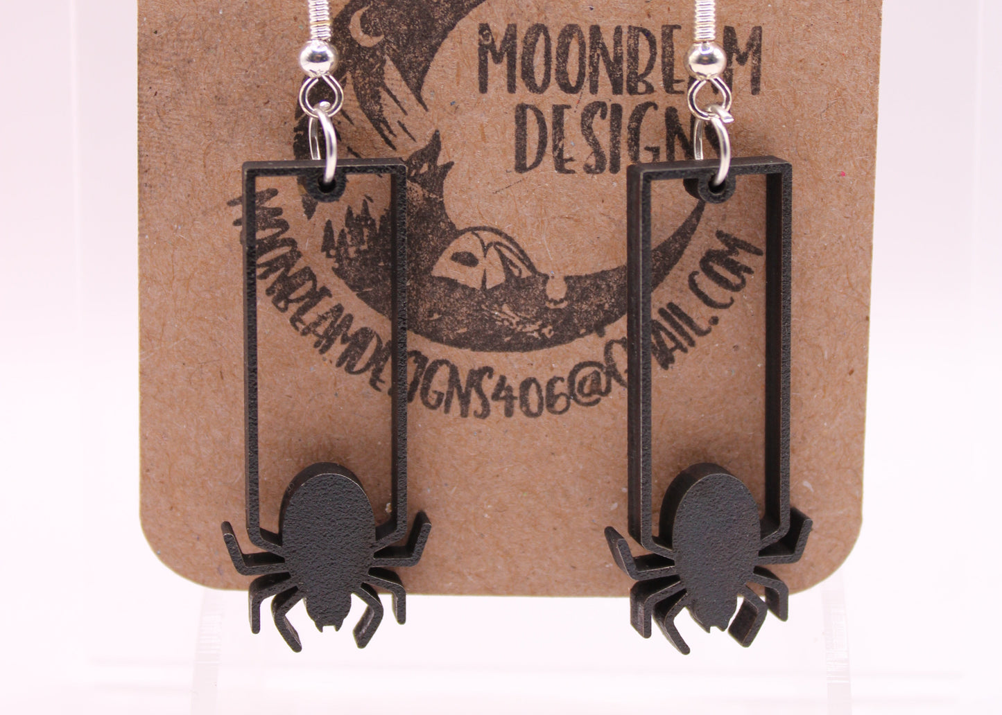 Black spider Earrings