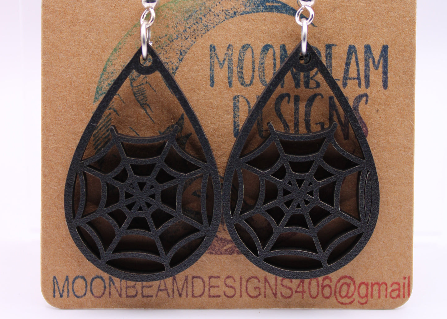 Black spider Earrings