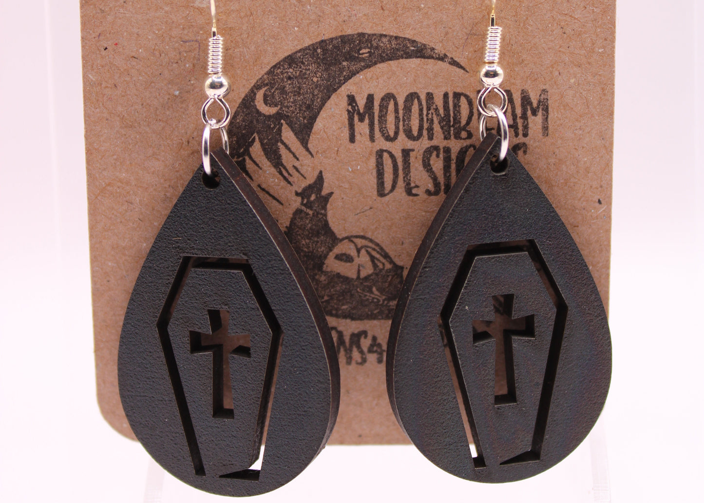 Black RIP Earrings