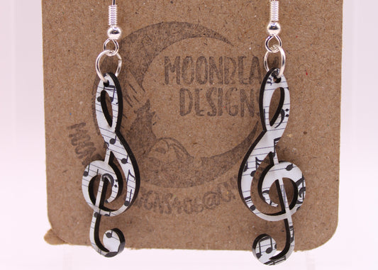 Sheet Music Earrings