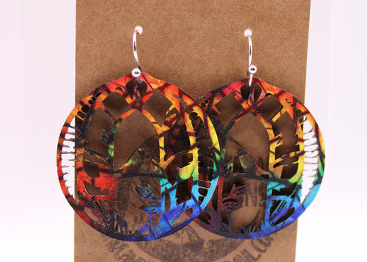 Multicolor stained glass Earrings