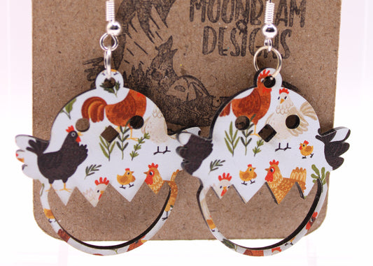 Chickens Earrings