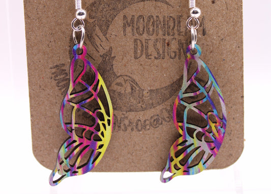 Melting Swirl Butterfly Earrings