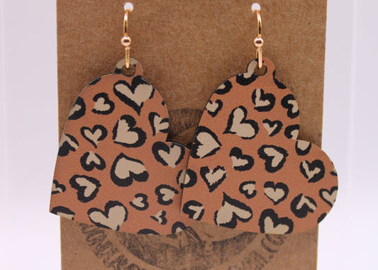 Leopard Hearts Earrings