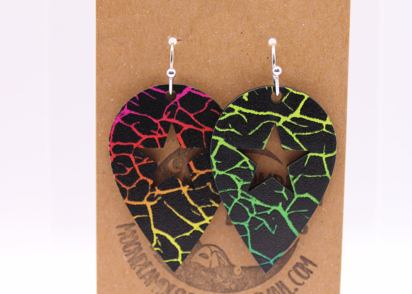 Rainbow Crackle Earrings