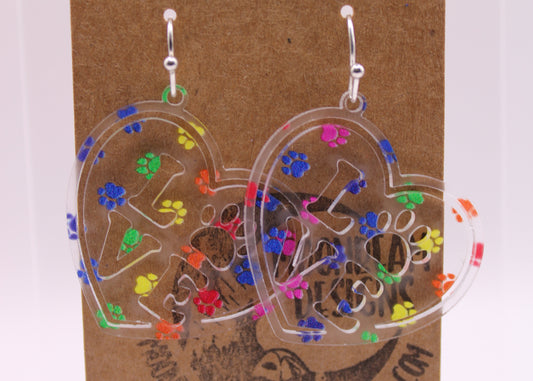 Multicolor Paws Earrings