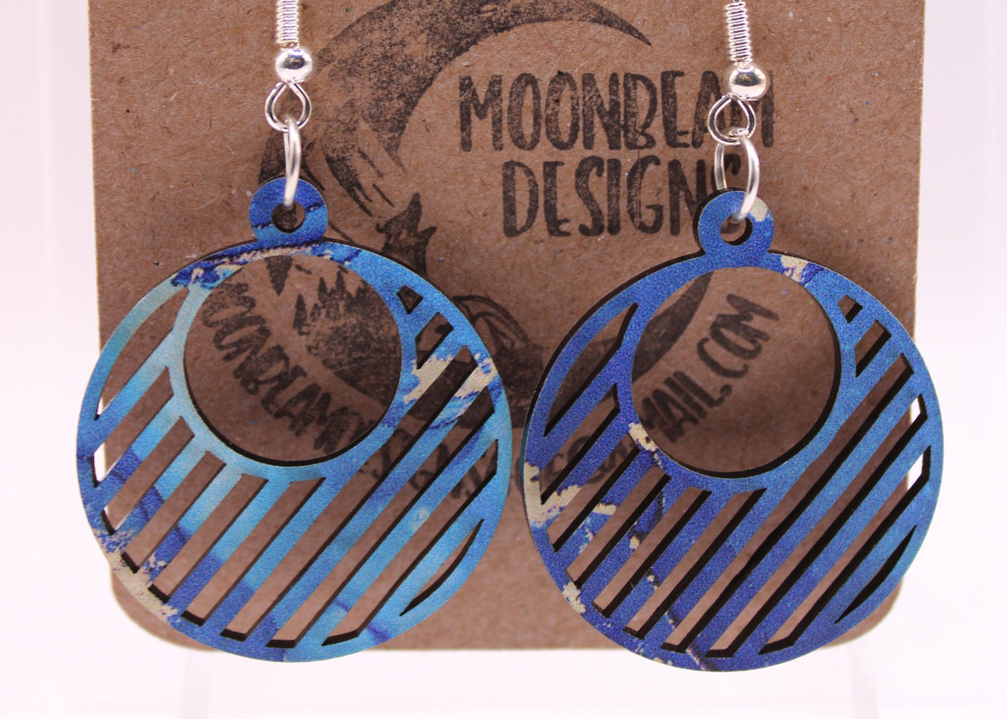 Blue and Purple Swirl Earrings