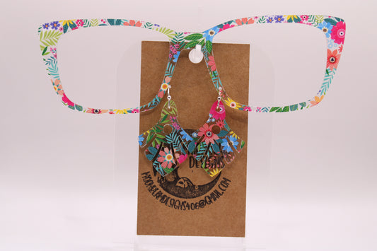 Tropical Blooms Topper With Earrings
