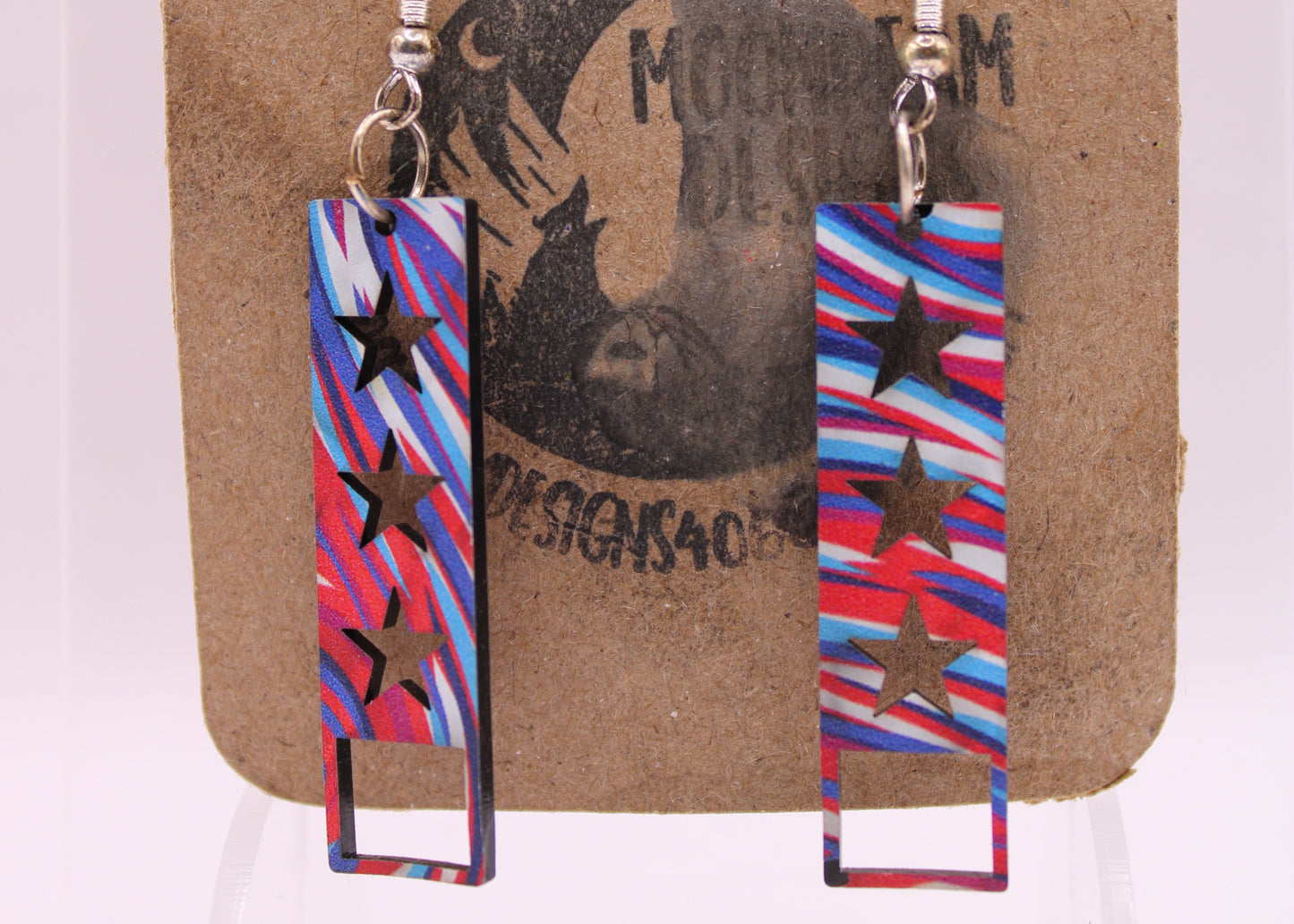 Patriotic Swirl Earrings