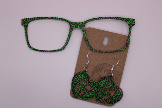 Green Leopard Print With Earrings